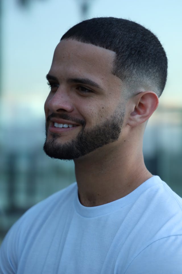 man with fade haircut